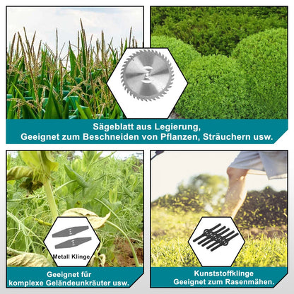 Akku Rasentrimmer 1500W – Kompatibel mit Makita 18V (Nicht Original)